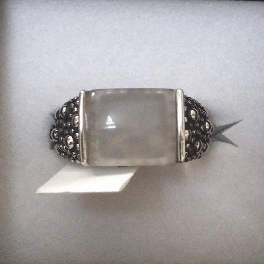 MICHAEL DAWKINS Starry Night Mother of Pearl Sterling Silver 925 Ring Sz 8-3/4